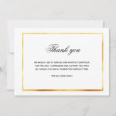 Sympathie wit goud bedankt foto (Voorkant)