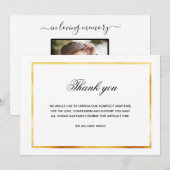 Sympathie wit goud bedankt foto (Voorkant / Achterkant)