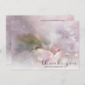 Sympathie Wit Roze Bloesems DANK U | FOTO Bedankkaart (Voorkant / Achterkant)