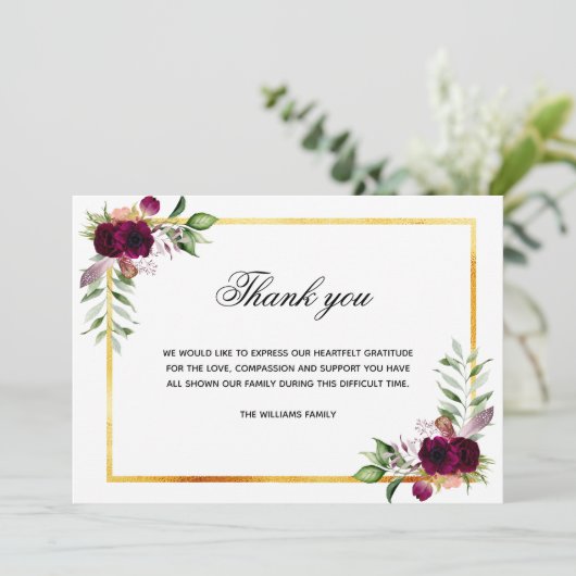 Sympathie witte blogodde foto bedankt foto (Staand voorkant)