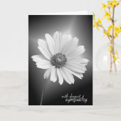 Sympathie Witte Kosmos op Zwart Kaart (Gele Bloem)