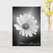 Sympathie Witte Kosmos op Zwart Kaart (Gele Bloem)