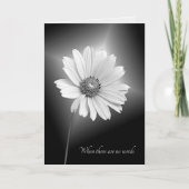 sympathie witte kosmosbloem kaart (Voorkant)