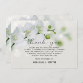 Sympathie Witte Orchideeën DANK U Bedankkaart (Voorkant / Achterkant)