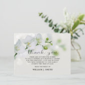 Sympathie Witte Orchideeën DANK U Bedankkaart (Staand voorkant)