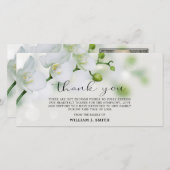 Sympathie Witte Orchideeën DANK U | FOTO Bedankkaart (Voorkant / Achterkant)