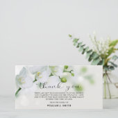 Sympathie Witte Orchideeën DANK U | FOTO Bedankkaart (Staand voorkant)