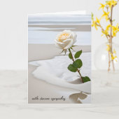 Sympathie Witte Roos In Strandzand Kaart (Gele Bloem)