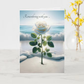 Sympathie Witte Roos In Strandzand Kaart (Gele Bloem)