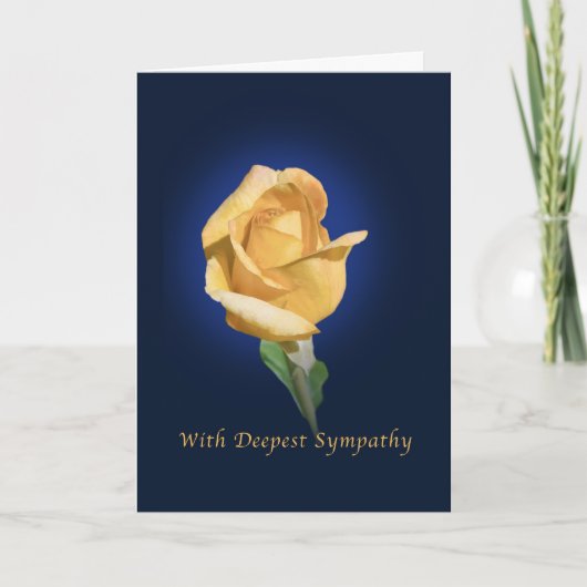 Sympathie, Yellow Rose Bud Kaart (Voorkant)