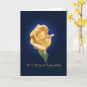 Sympathie, Yellow Rose Bud Kaart (Gele Bloem)