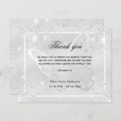 Sympathie zilveren vlinder bedankkaart (Voorkant / Achterkant)