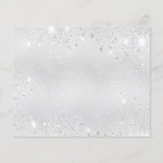 Sympathie zilveren vlinder bedankkaart (Achterkant)