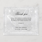 Sympathie zilveren vlinder bedankkaart (Voorkant)