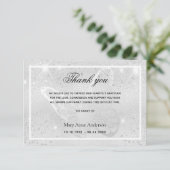 Sympathie zilveren vlinder bedankt (Staand voorkant)