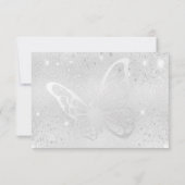 Sympathie zilveren vlinder bedankt (Achterkant)