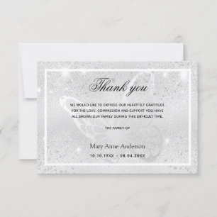 Sympathie zilveren vlinder bedankt