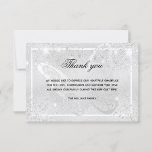 Sympathie zilveren vlinder foto bedankt