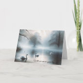 Sympathie zwanen op Misty Lake Kaart (Voorkant)