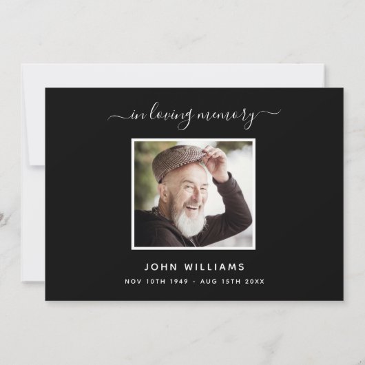 Sympathie zwart goud bedankt foto (Achterkant)