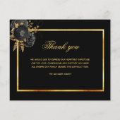 Sympathie zwart goud bloemenbudget dank u foto (Achterkant)
