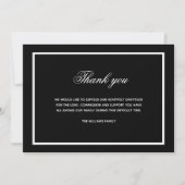 Sympathie zwart wit bedankt foto (Voorkant)