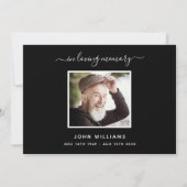 Sympathie zwart wit bedankt foto (Achterkant)