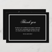 Sympathie zwart wit bedankt foto (Voorkant / Achterkant)