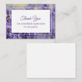 Sympathieberichten met lavender achtergrond notitiekaartje (Voorkant / Achterkant)