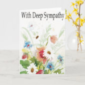 Sympathieblauw en witte dagen kaart (Gele Bloem)