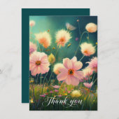 Sympathiebloemen in het veld BEDANKT U (Voorkant / Achterkant)