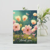 Sympathiebloemen in het veld BEDANKT U (Staand voorkant)