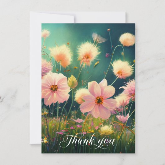 Sympathiebloemen in het veld BEDANKT U (Voorkant)