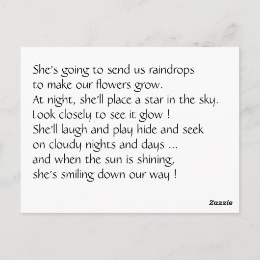 sympathieboodschap briefkaart (Achterkant)