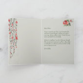 Sympathieboodschap Waterverf Flowers Kaart (Binnen)