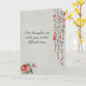 Sympathieboodschap Waterverf Flowers Kaart (Gele Bloem)