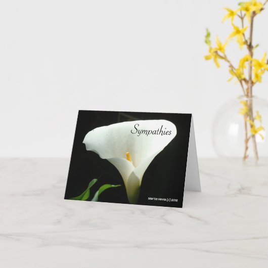 Sympathieën - Calla Lily Kaart (Gele Bloem)