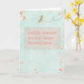 Sympathieën voor Butterflies Kaart (Gele Bloem)