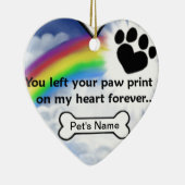 Sympathiegedicht afdrukken Paw Keramisch Ornament (Rechts)