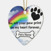 Sympathiegedicht afdrukken Paw Keramisch Ornament (Links)