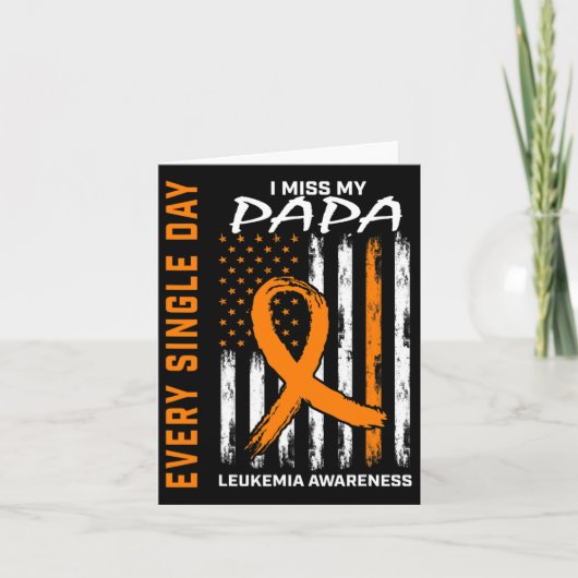 Sympathiegeschenken Verlies van papa Oranje leukem Kaart (Voorkant)