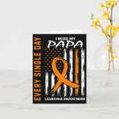Sympathiegeschenken Verlies van papa Oranje leukem Kaart (Gele Bloem)