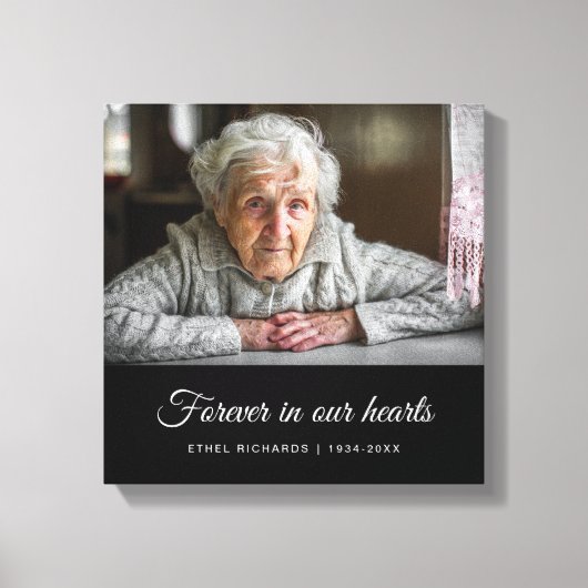 Sympathieherdenking bij het liefhebben van geheuge canvas afdruk (Voorkant)