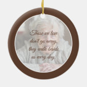 Sympathieherdenking bij het liefhebben van geheuge keramisch ornament (Achterkant)