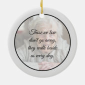 Sympathieherdenking bij het liefhebben van geheuge keramisch ornament (Achterkant)