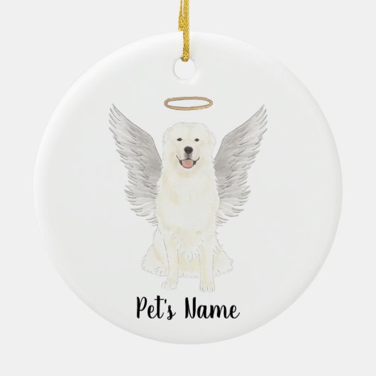 Sympathieherdenking van de Grote Pyreneeën Keramisch Ornament (Achterkant)