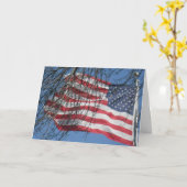 Sympathiekaart "American Flag in the Wind" Kaart (Gele Bloem)