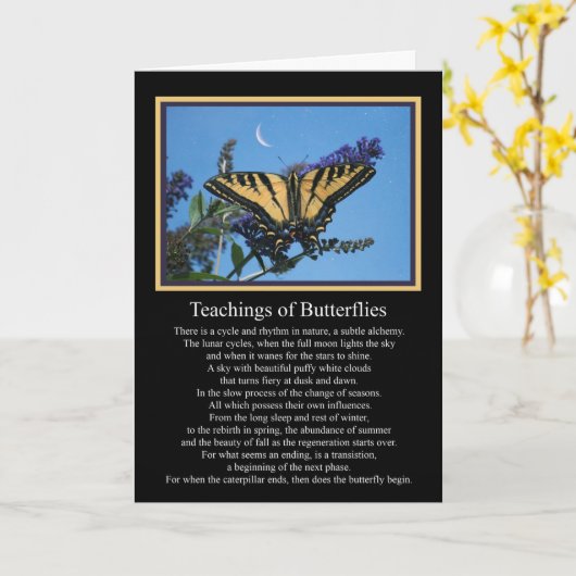 Sympathiekaart Butterfly Transition Metaphysical Kaart (Gele Bloem)