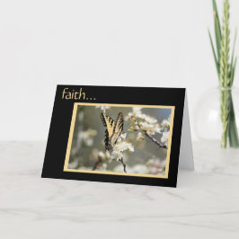Sympathiekaart: Butterfly w verse on Faith Kaart