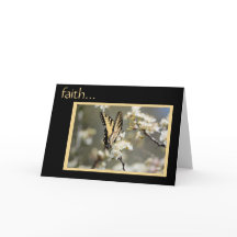 Sympathiekaart: Butterfly w verse on Faith